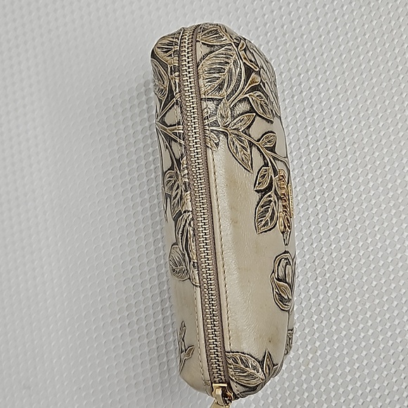 COUIERIA FIORENTINA VINTAGE ITALIAN TOOLED LEATHER MAKE-UP CASE MADE IN ITALY - Picture 8 of 8